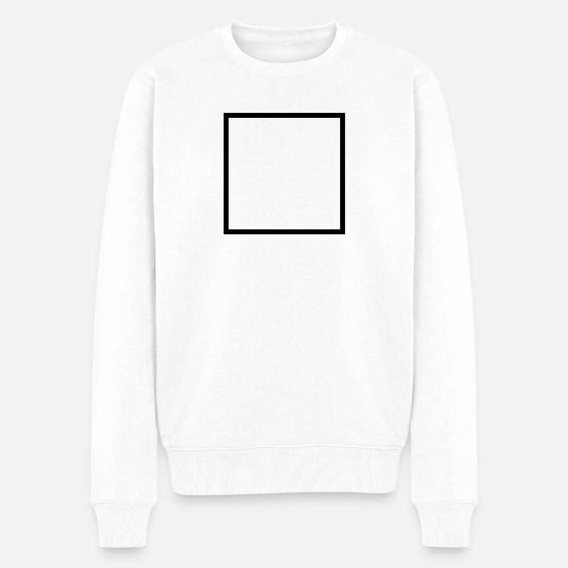 Rahmen - Männer Premium Bio Pullover - Weiß