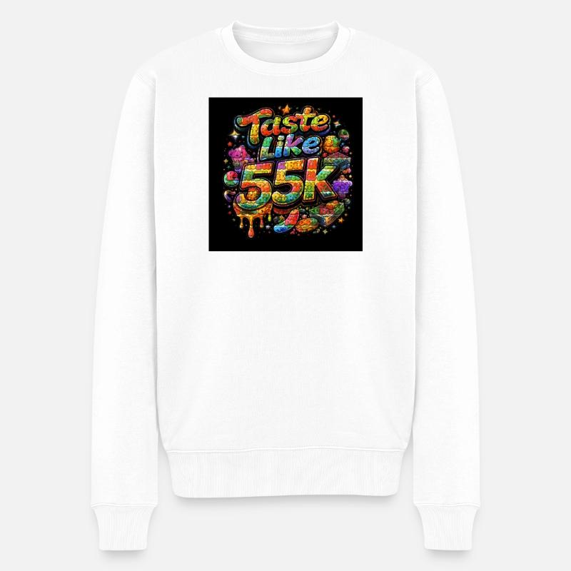 Kaleidoscope 50K Graffiti - Männer Premium Bio Pullover - Weiß