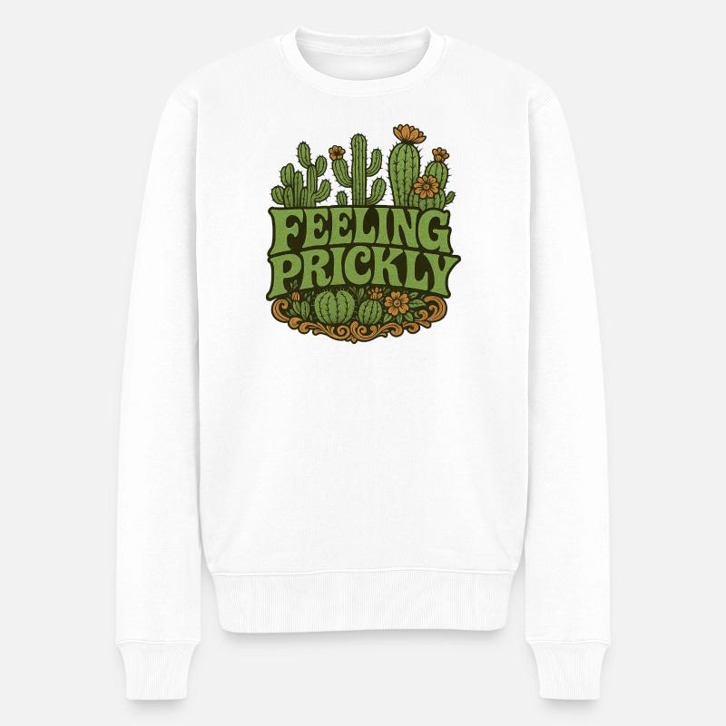 Fierté des cactus : se sentir piquant - Pull Premium bio Homme - blanc