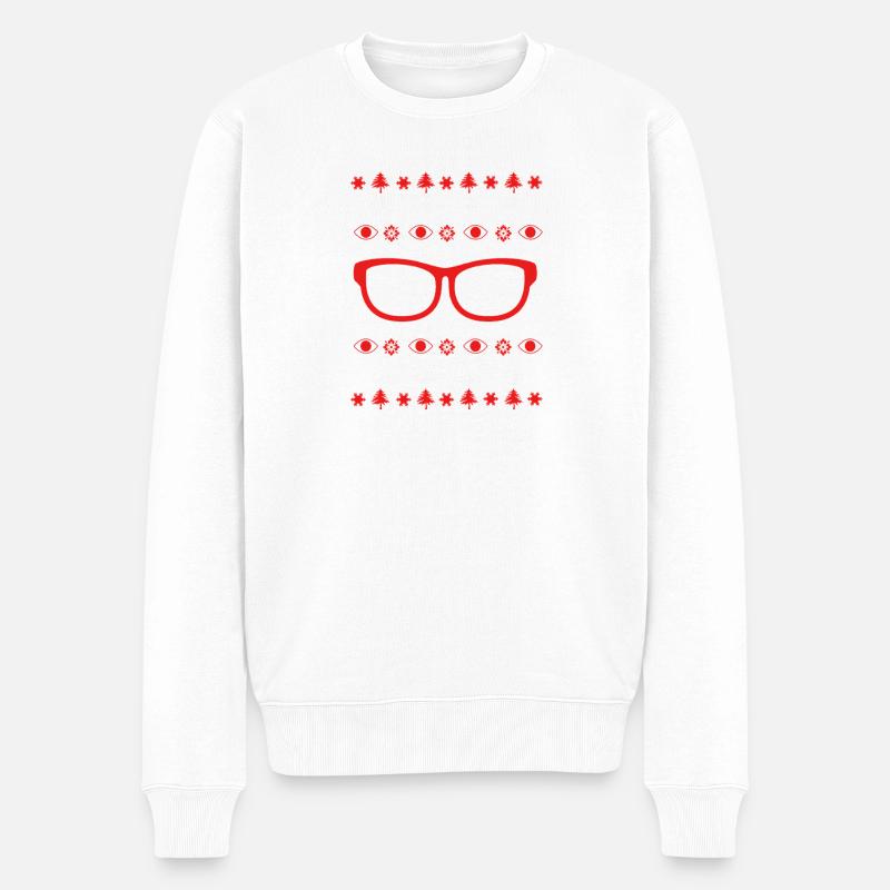 Optik Optiker Augenarzt - Männer Premium Bio Pullover - Weiß