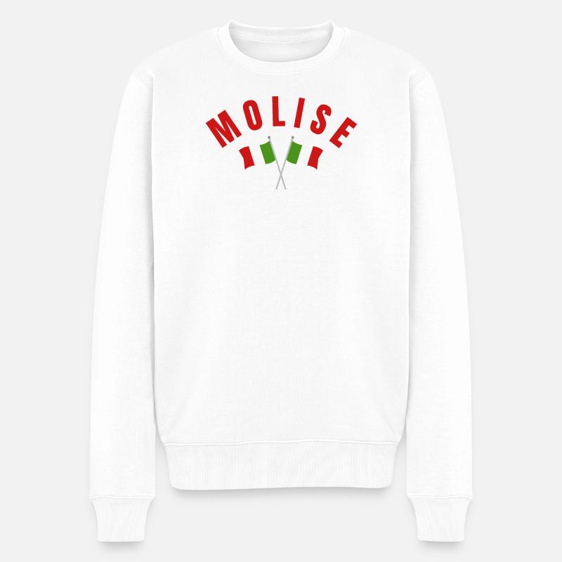 Molise a traversé les drapeaux italiens - Pull Premium bio Homme - blanc