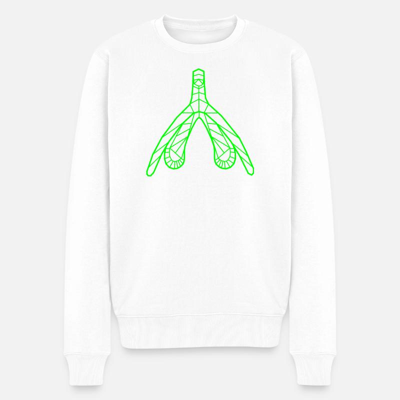 Klitoris_neongruen - Pull Premium bio Homme - blanc