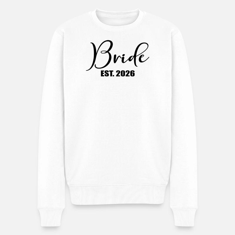 Minimalismus-Braut 2026 - Männer Premium Bio Pullover - Weiß