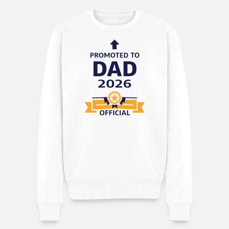 Promu Papa 2026 - Pull Premium bio Homme - blanc