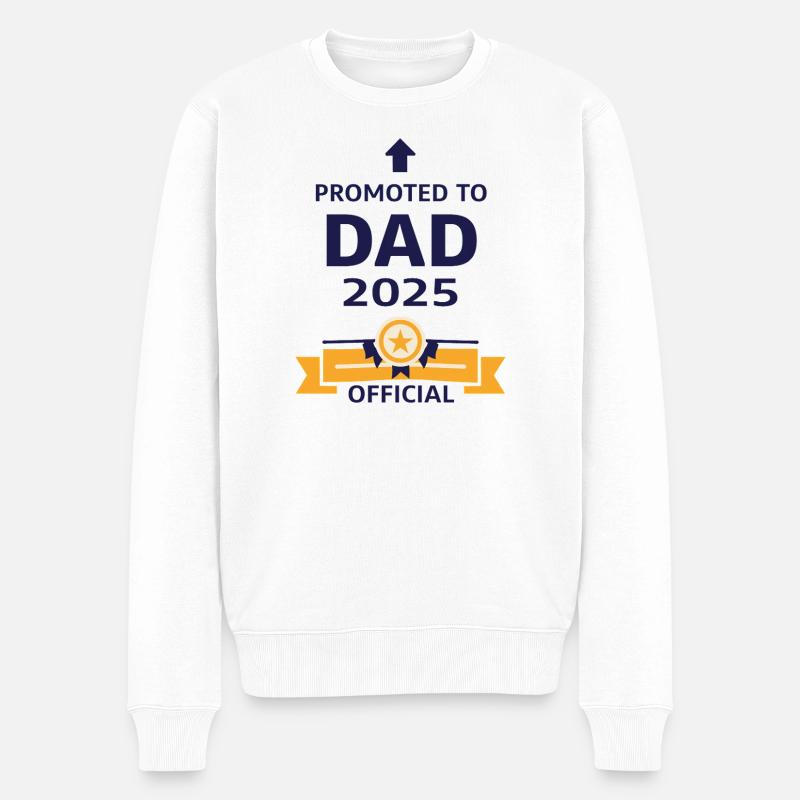 Promu papa en 2025 - Pull Premium bio Homme - blanc