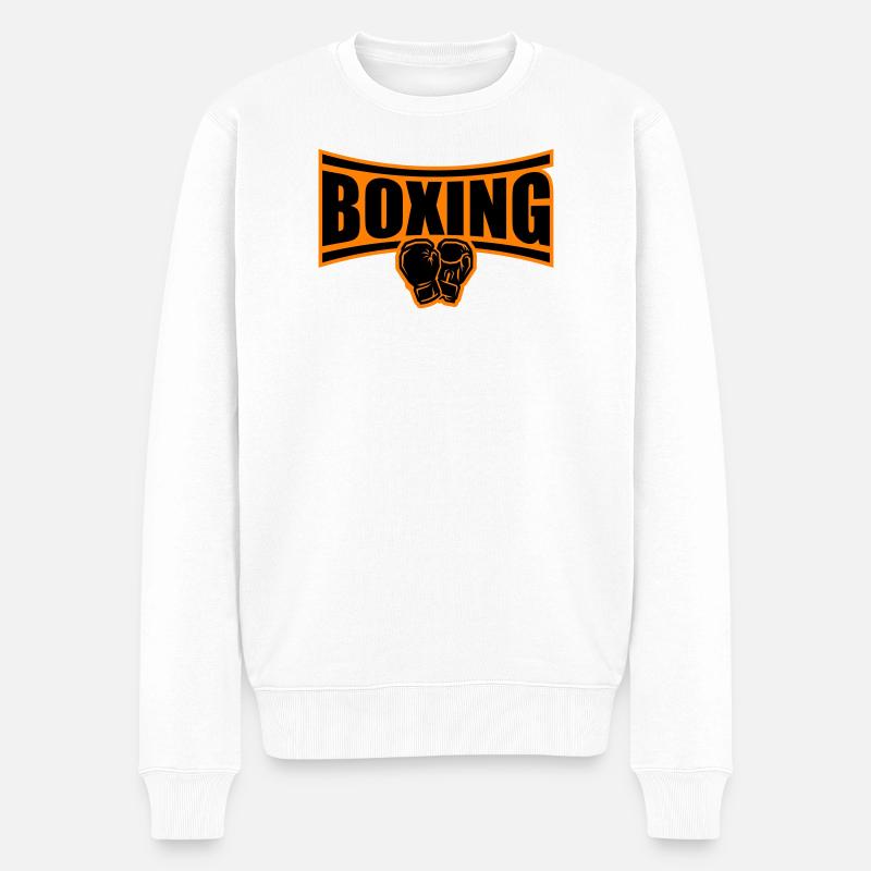 Boxing Boxen - Männer Premium Bio Pullover - Weiß