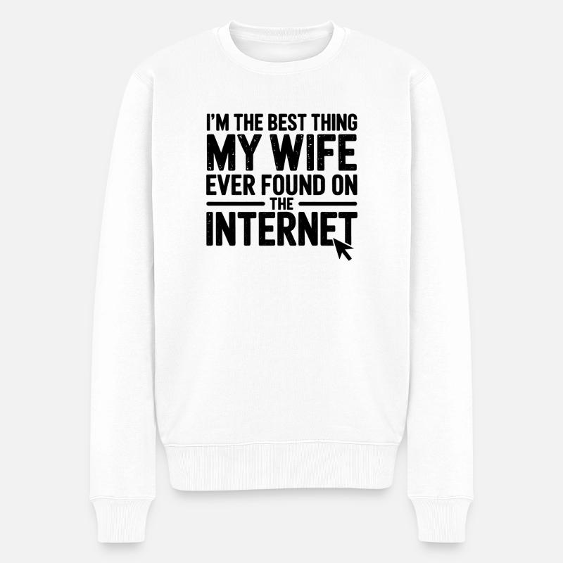 Dictons sur Internet : cadeau drôle - Pull Premium bio Homme - blanc
