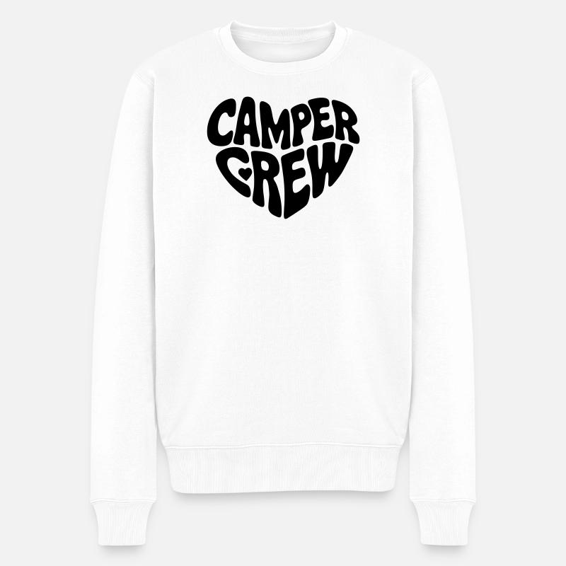 Camper crew herz - Männer Premium Bio Pullover - Weiß