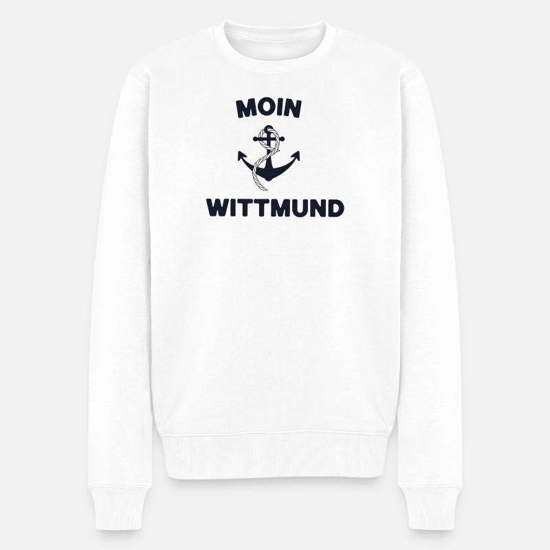 Moin Wittmund – Conception d’ancres maritimes - Pull Premium bio Homme - blanc