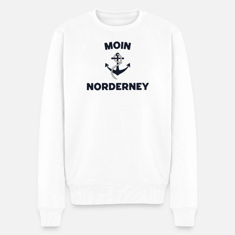 Moin Norderney – Conception d’ancres maritimes - Pull Premium bio Homme - blanc