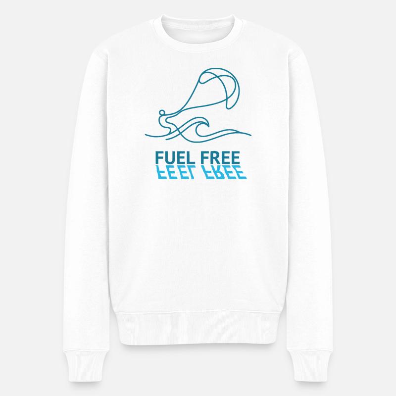 FuelFree - Männer Premium Bio Pullover - Weiß