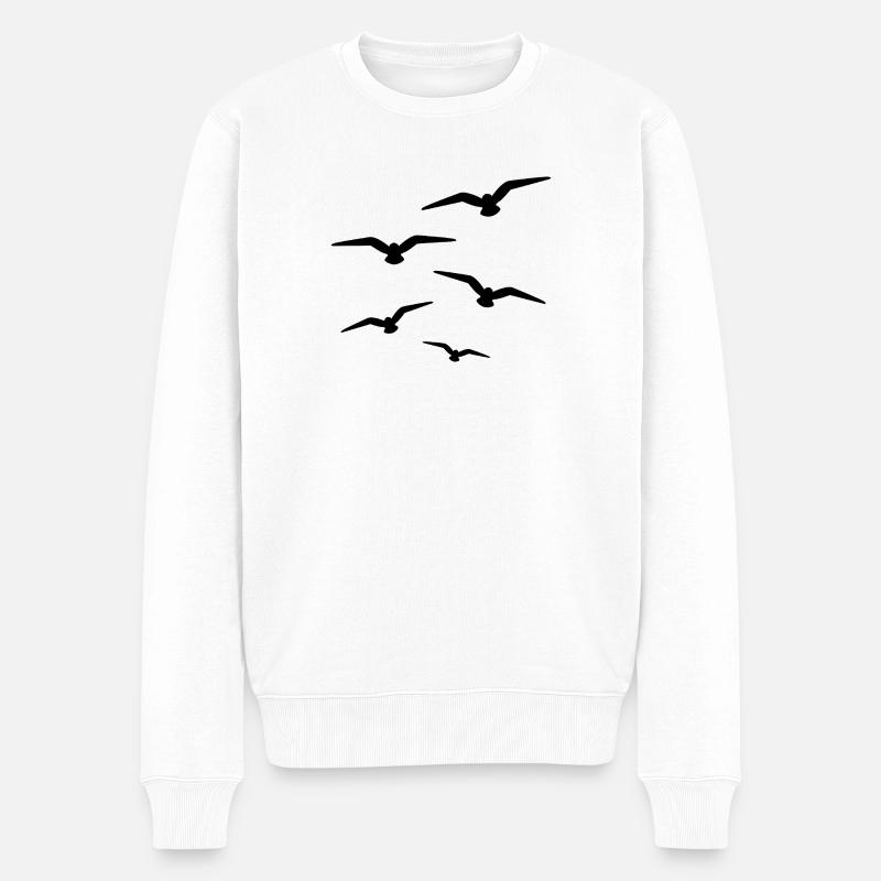 Volée d’oiseaux - Pull Premium bio Homme - blanc