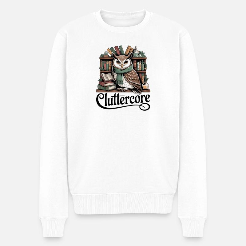 Passionné de Cluttercore - Pull Premium bio Homme - blanc