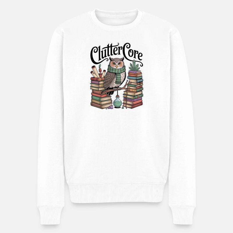 Cluttercore Enthusiast - Männer Premium Bio Pullover - Weiß