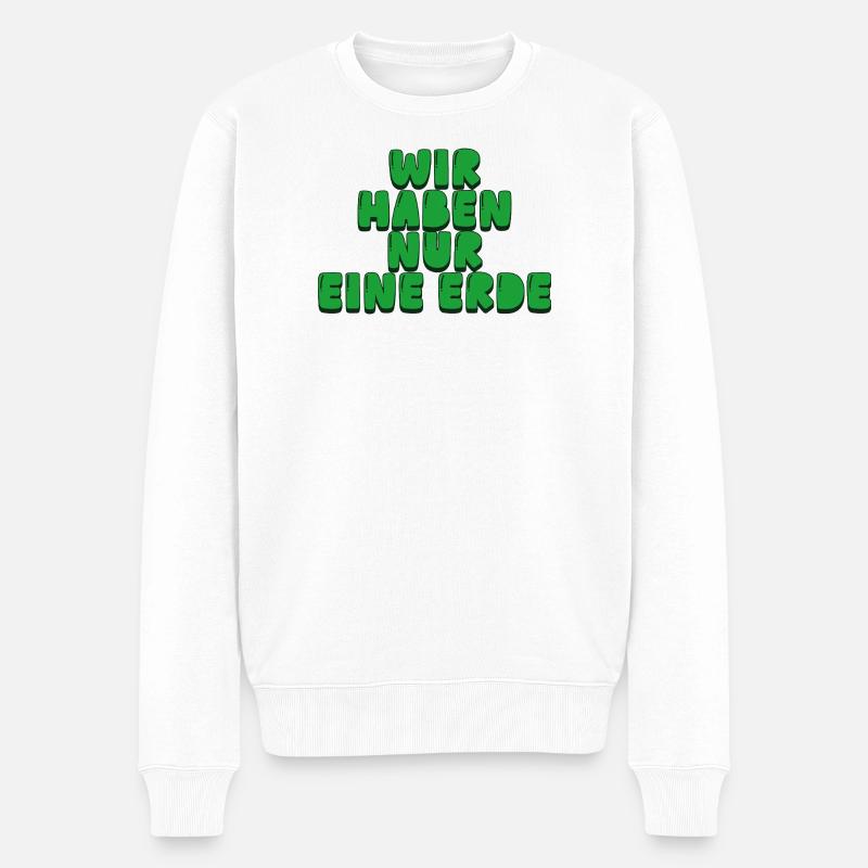 Nous n’avons qu’une seule Terre - Pull Premium bio Homme - blanc
