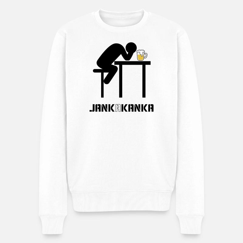 JANK A KANKA - Männer Premium Bio Pullover - Weiß