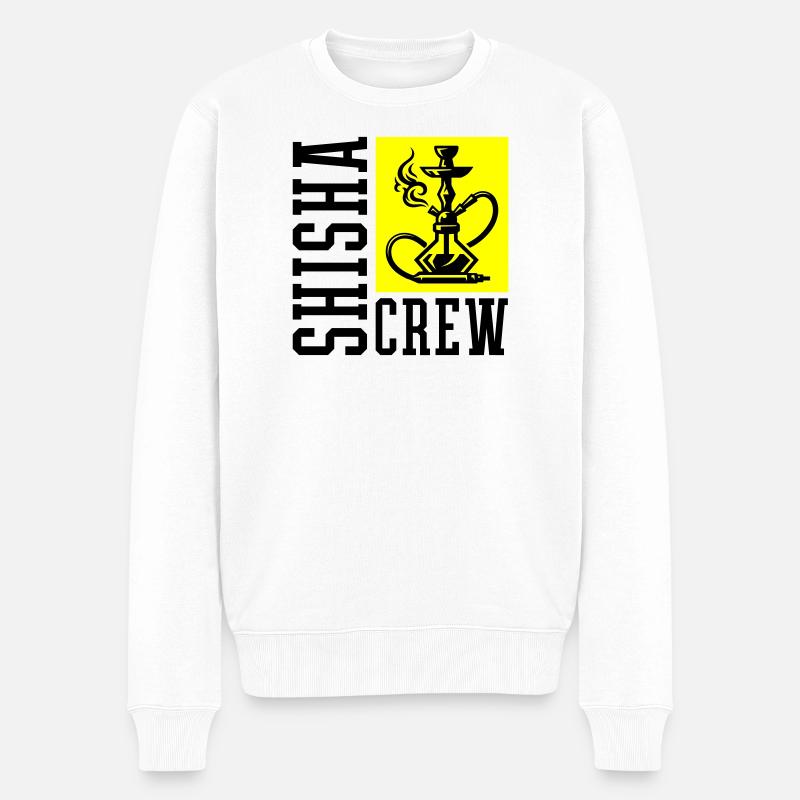 Shisha Crew - Männer Premium Bio Pullover - Weiß