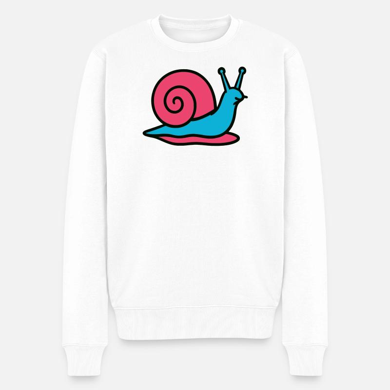 Snail Pop Art Gastropoden-Gemüsegarten - Männer Premium Bio Pullover - Weiß