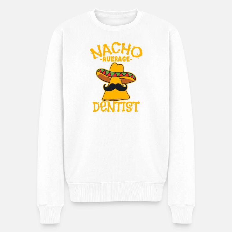 Nacho Dentiste Moyen - Pull Premium bio Homme - blanc