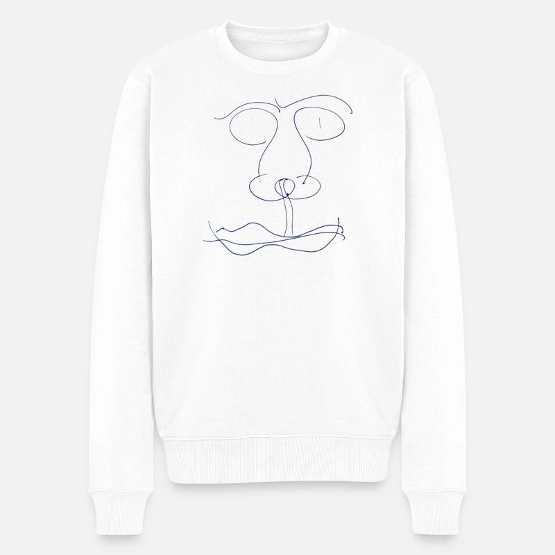Visage abstrait : Dons d’artiste - Pull Premium bio Homme - blanc