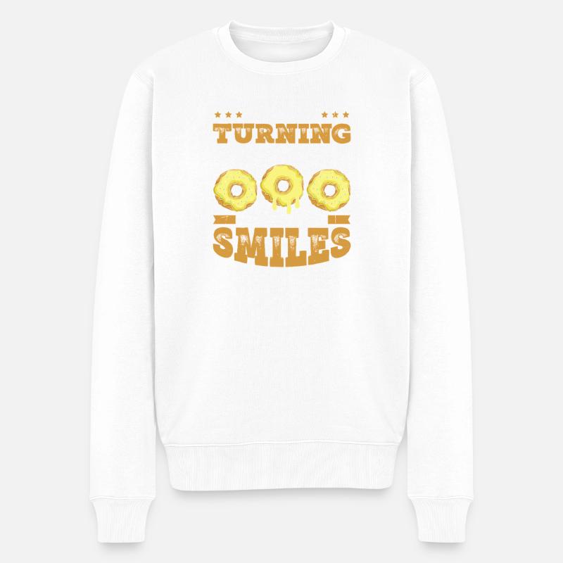 Restauration rapide en donuts - Pull Premium bio Homme - blanc