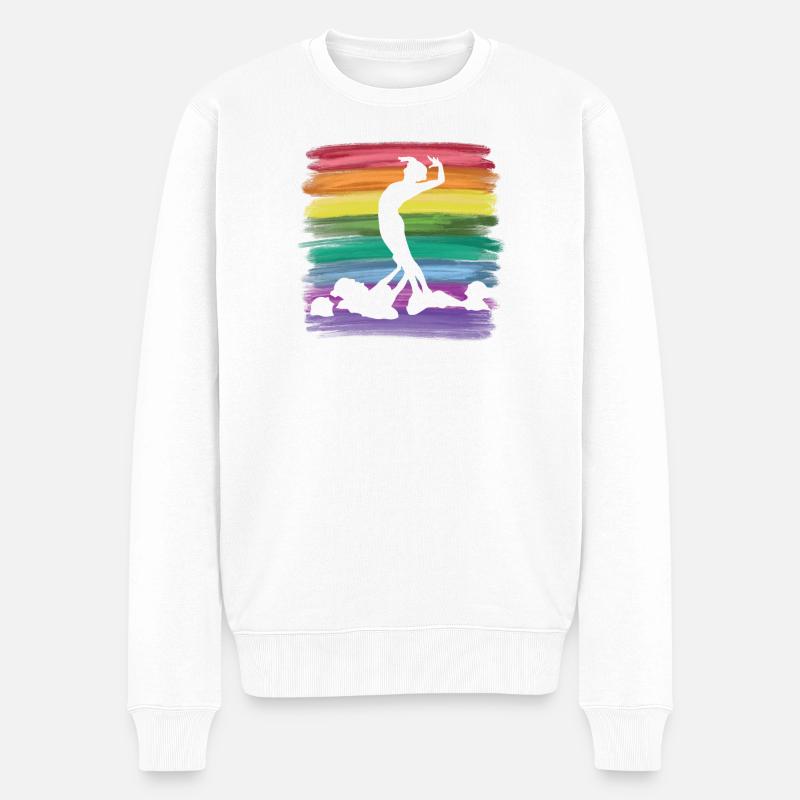 Artistic Swim Team Synchronschwimmen - Männer Premium Bio Pullover - Weiß