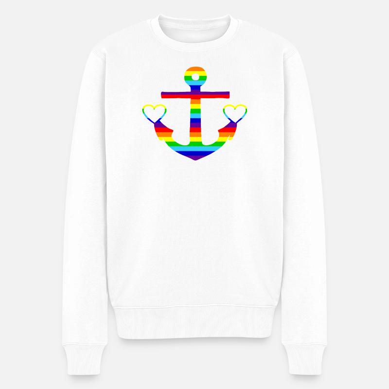 Anker-Bunt - Pull Premium bio Homme - blanc