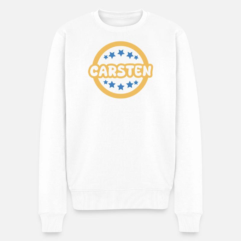 Carsten als Geschenk - Männer Premium Bio Pullover - Weiß