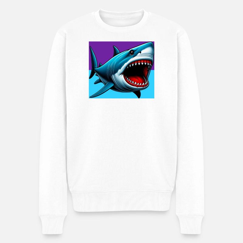 Requin - Pull Premium bio Homme - blanc