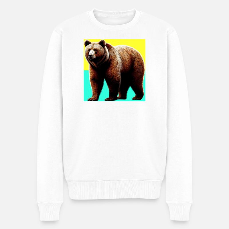 ours - Pull Premium bio Homme - blanc