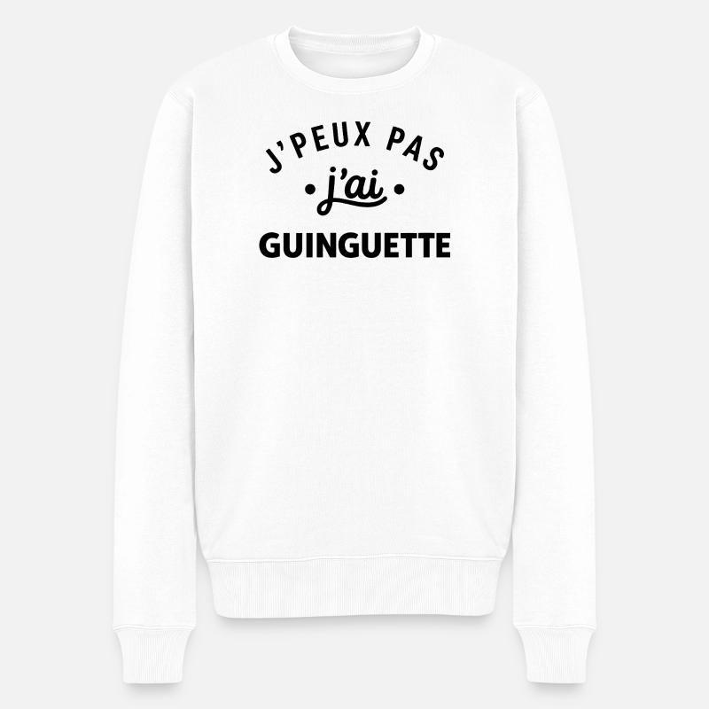 guinguettte - Pull Premium bio Homme - blanc