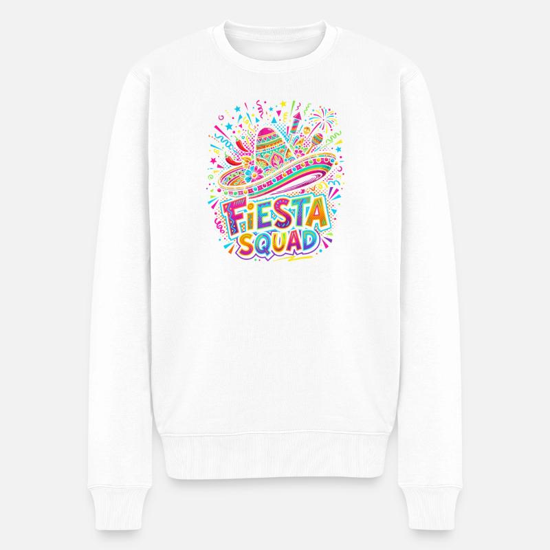 Explosion de sombreros de l’équipe Fiesta - Pull Premium bio Homme - blanc