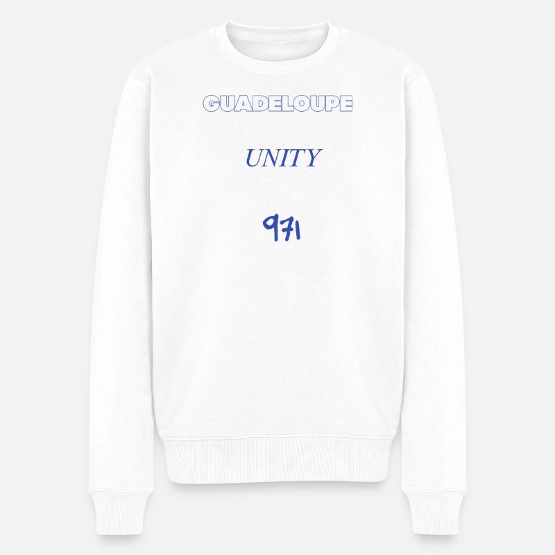 Guadeloupe - Männer Premium Bio Pullover - Weiß