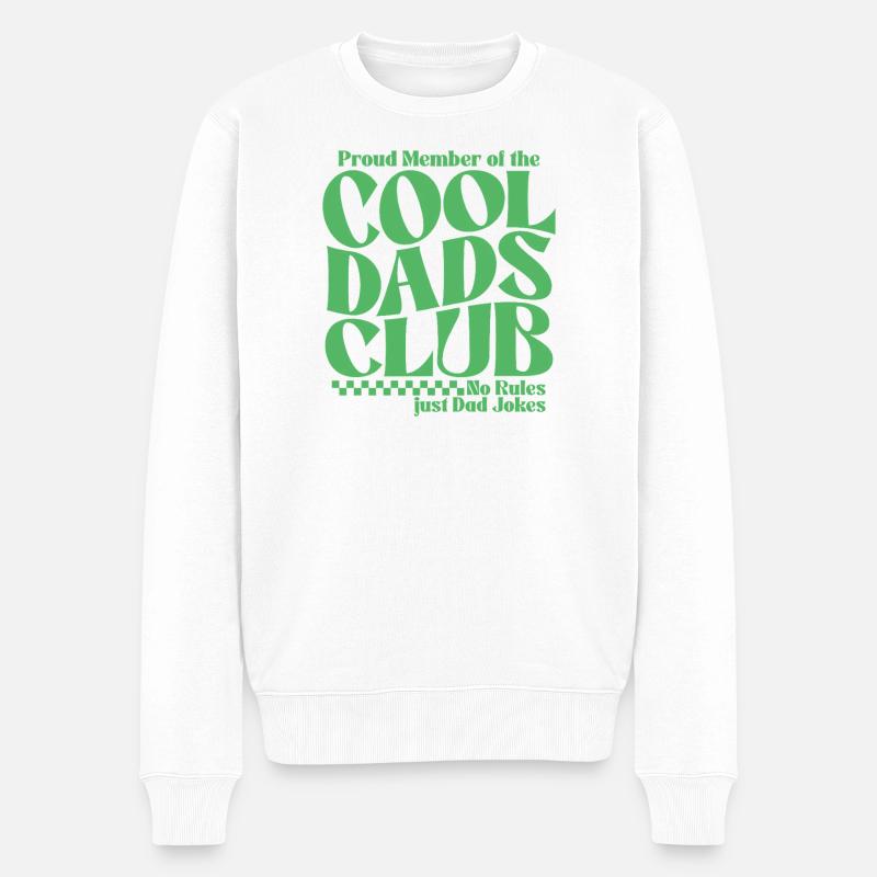 Cool Dads Club - Papa Vatertag Geschenk - Männer Premium Bio Pullover - Weiß