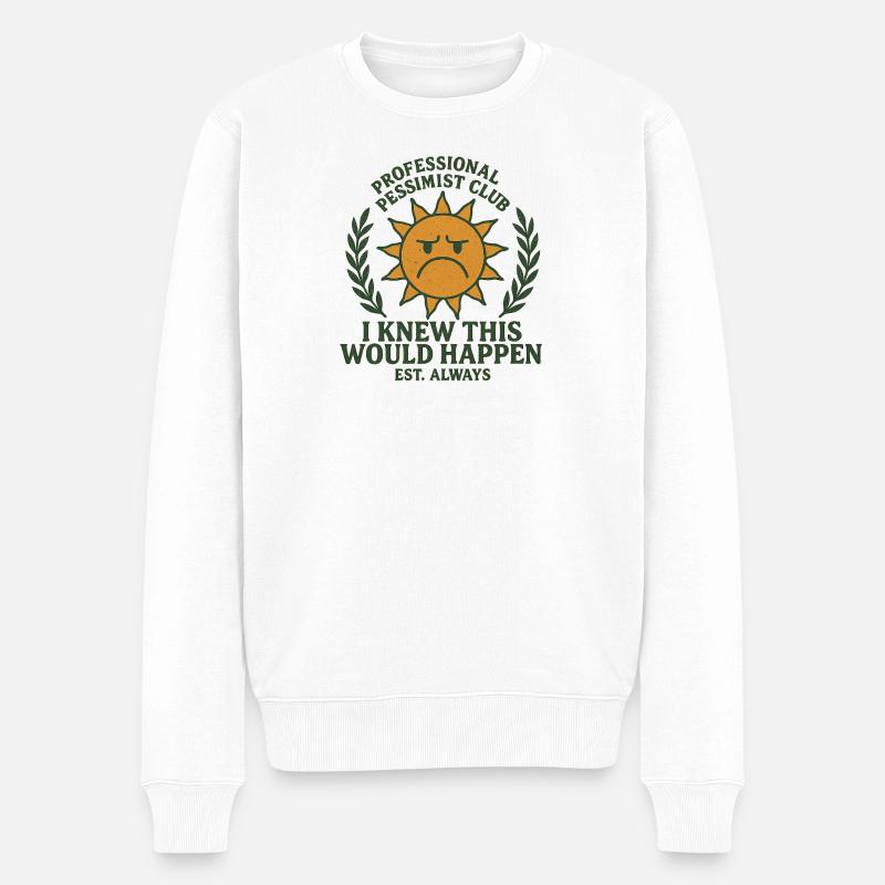 Pessimistensonnen Klub - Männer Premium Bio Pullover - Weiß