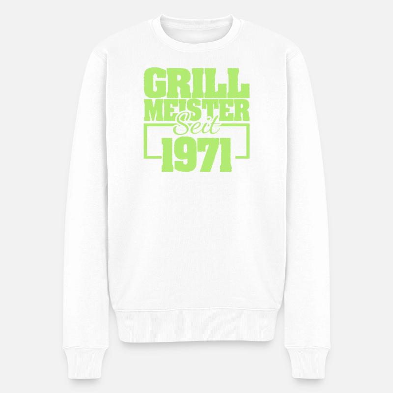 Grillen 1971 - Männer Premium Bio Pullover - Weiß