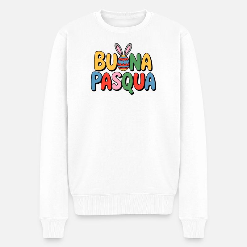 Buna Pasqua Bunny - Pull Premium bio Homme - blanc