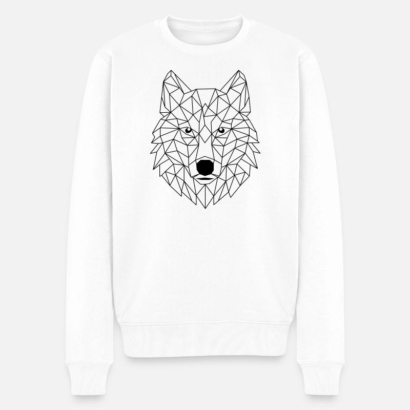 Polygone de loup - Pull Premium bio Homme - blanc