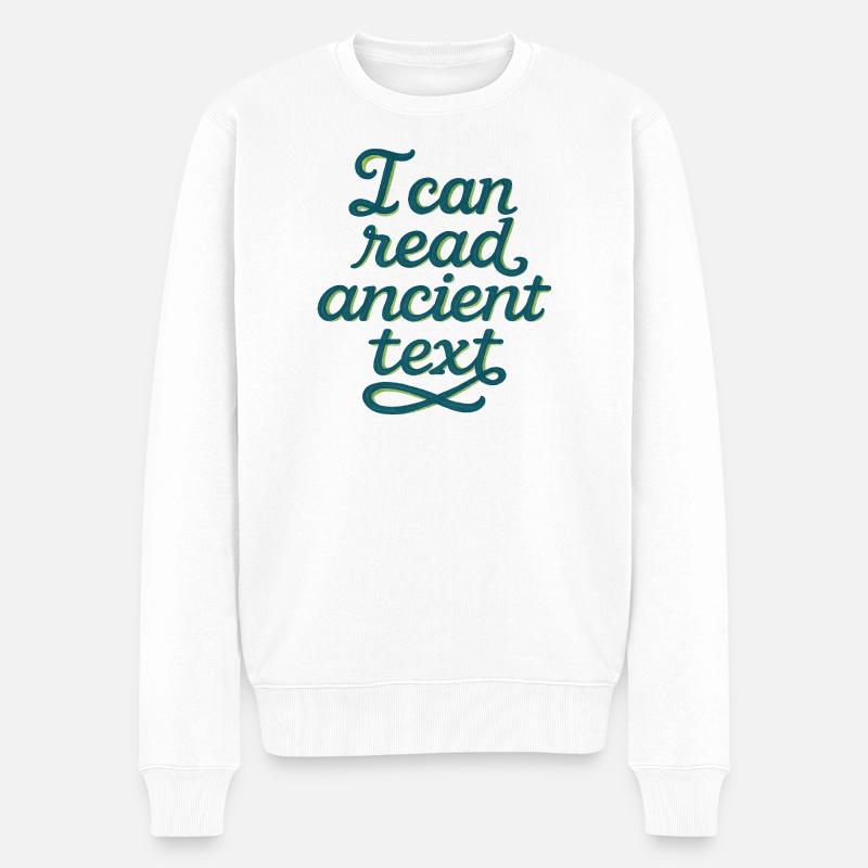 T-shirt en écriture ancienne - Pull Premium bio Homme - blanc