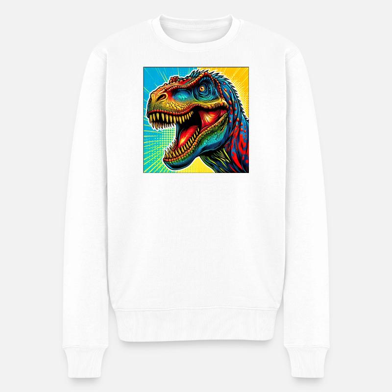 dinosaure - Pull Premium bio Homme - blanc