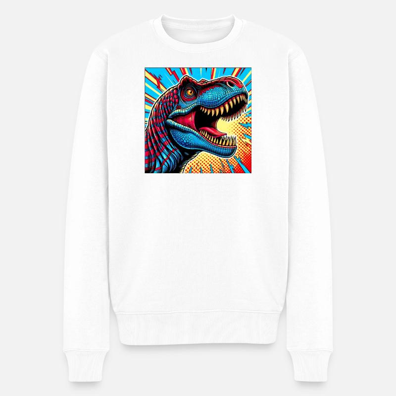 dinosaure - Pull Premium bio Homme - blanc