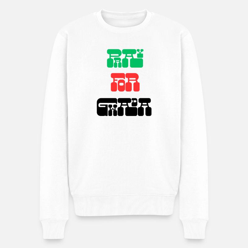 BETE FÜR GWADA - Männer Premium Bio Pullover - Weiß