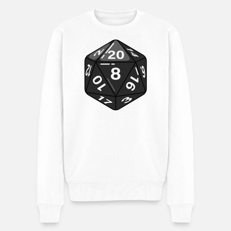 role-playing dice - Pull Premium bio Homme - blanc