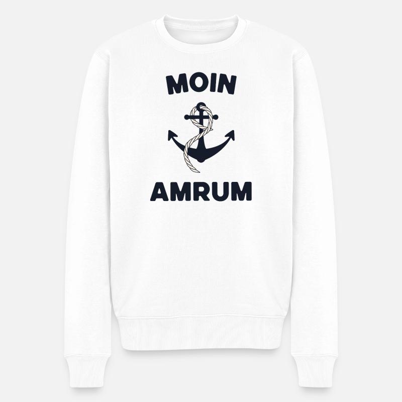 Moin Amrum – Conception d’ancres maritimes - Pull Premium bio Homme - blanc