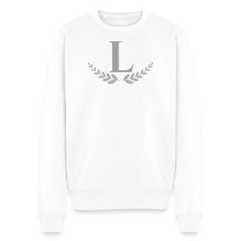 L - Men's Premium Organic Jumper - white - Front - Thijin (182cm)