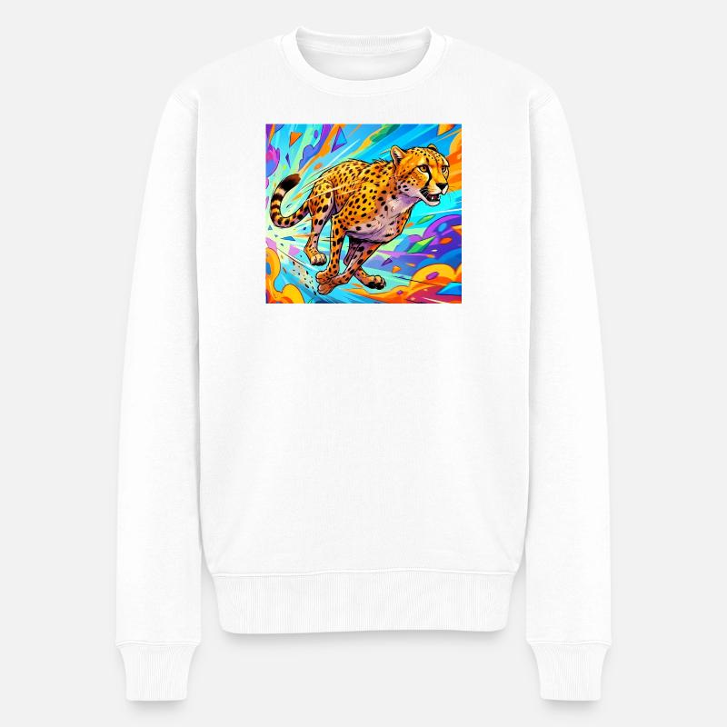 guépard - Pull Premium bio Homme - blanc