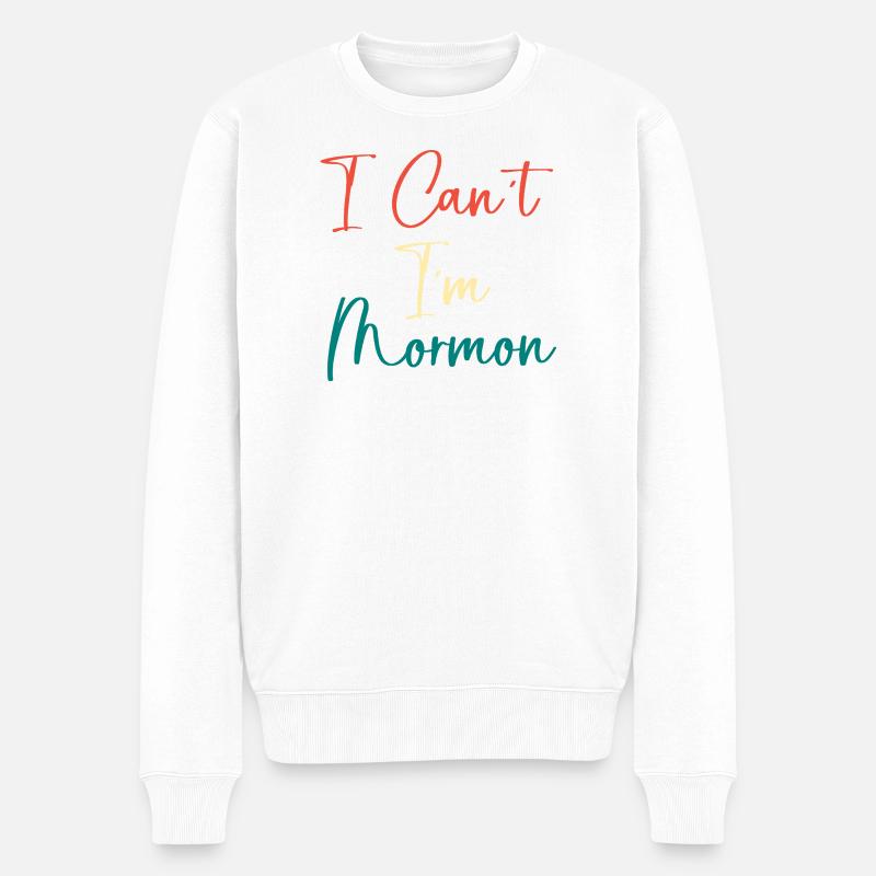 Mormonen - Männer Premium Bio Pullover - Weiß