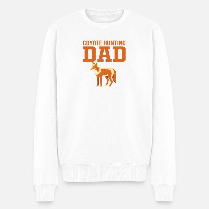 Chasseur de coyote - Pull Premium bio Homme - blanc
