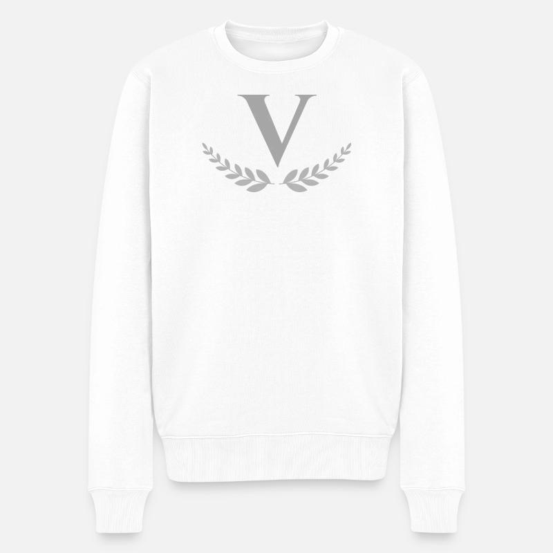 V - Pull Premium bio Homme - blanc