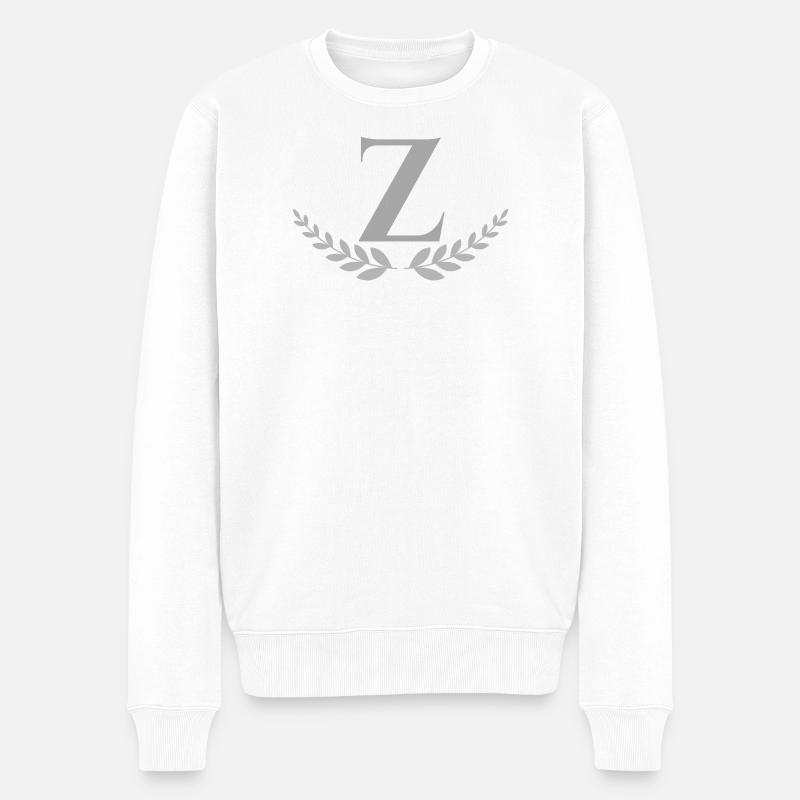 Z - Männer Premium Bio Pullover - Weiß